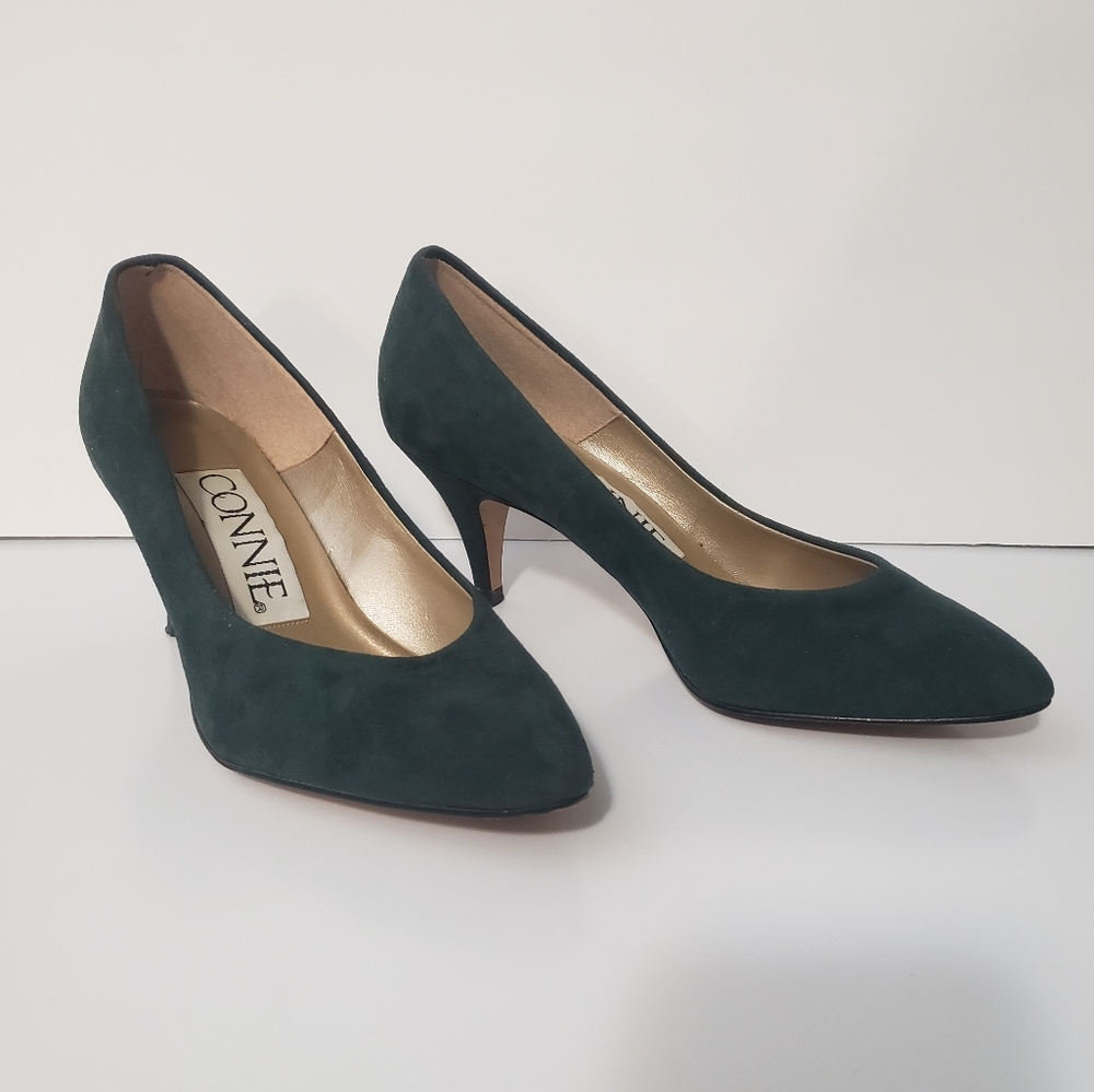 Connie Green Heels Pump Vintage Size 7.5